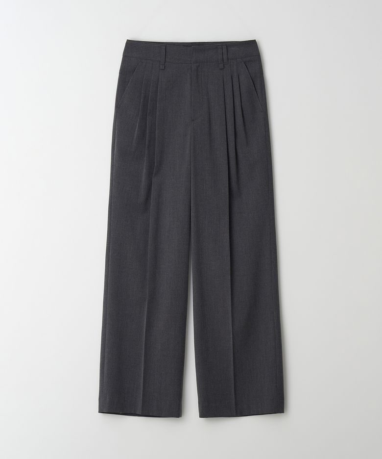 Wool Pintuck Pants(Charcoal)