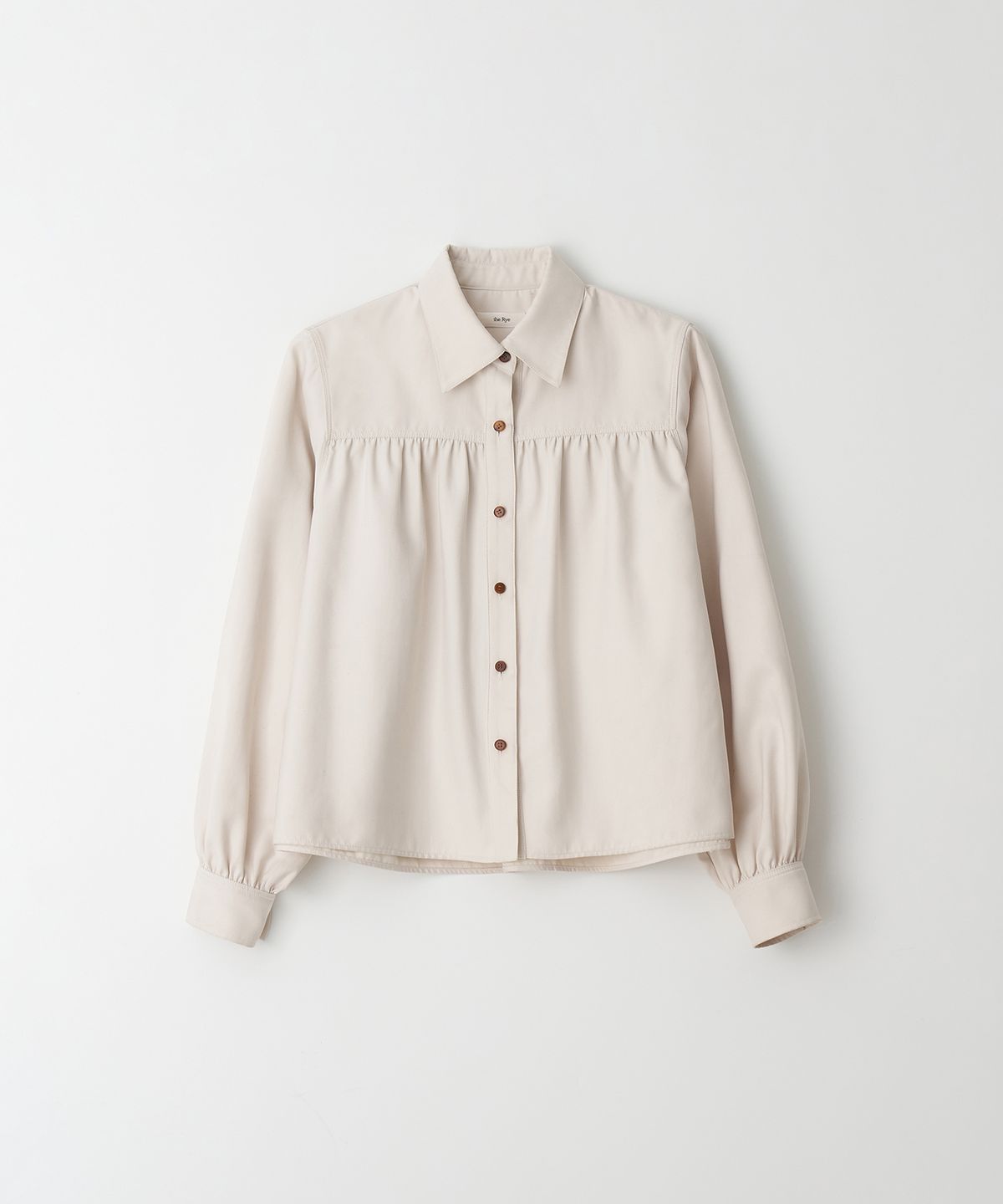 더라이(THERYE) Soft Shirred Blouse(Cream)