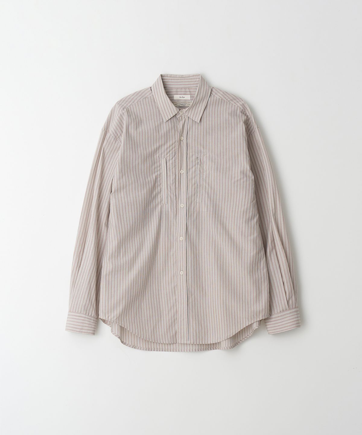 더라이(THERYE) Stripe Pocket Shirt(Beige)