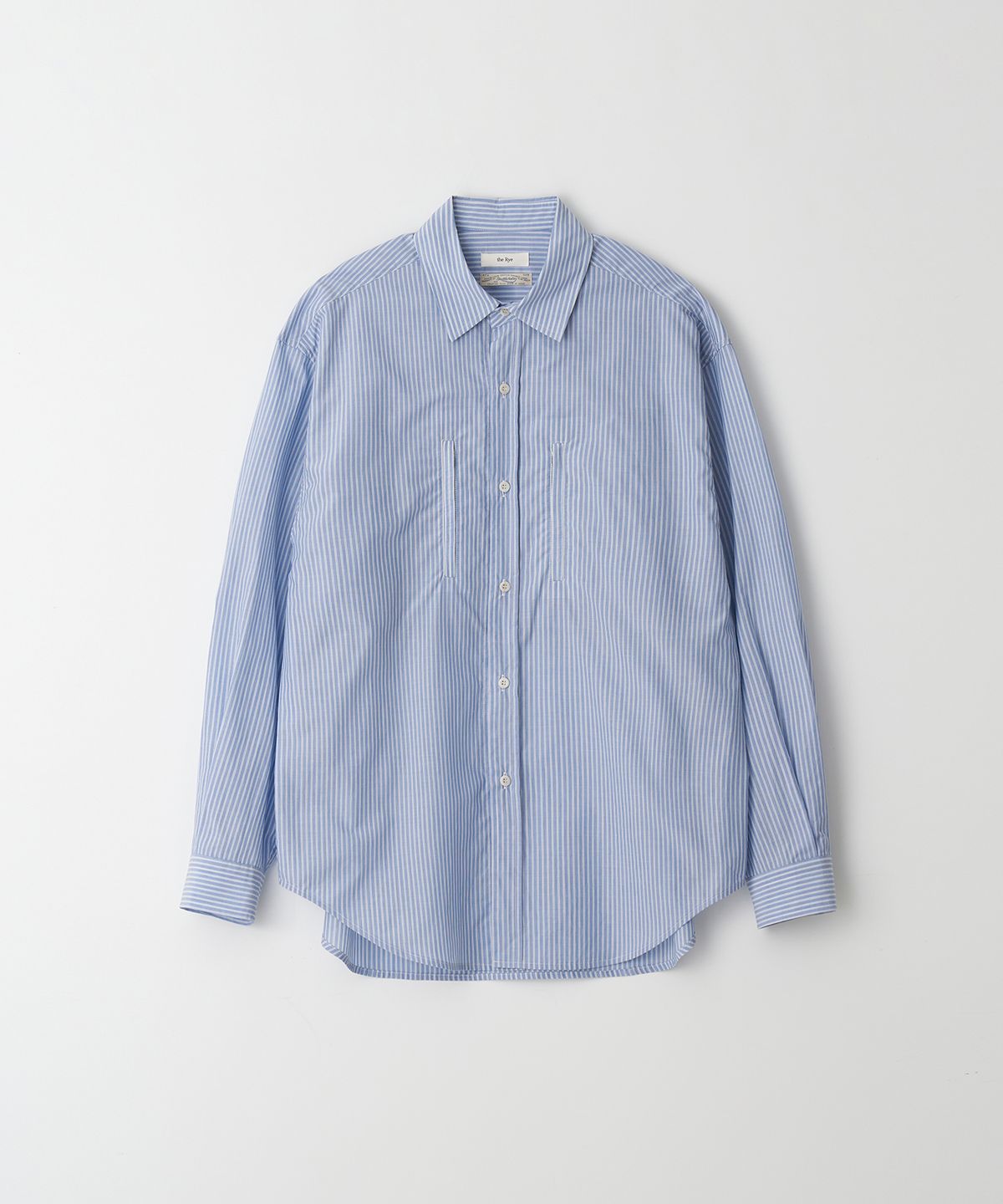 더라이(THERYE) Stripe Pocket Shirt(Blue)