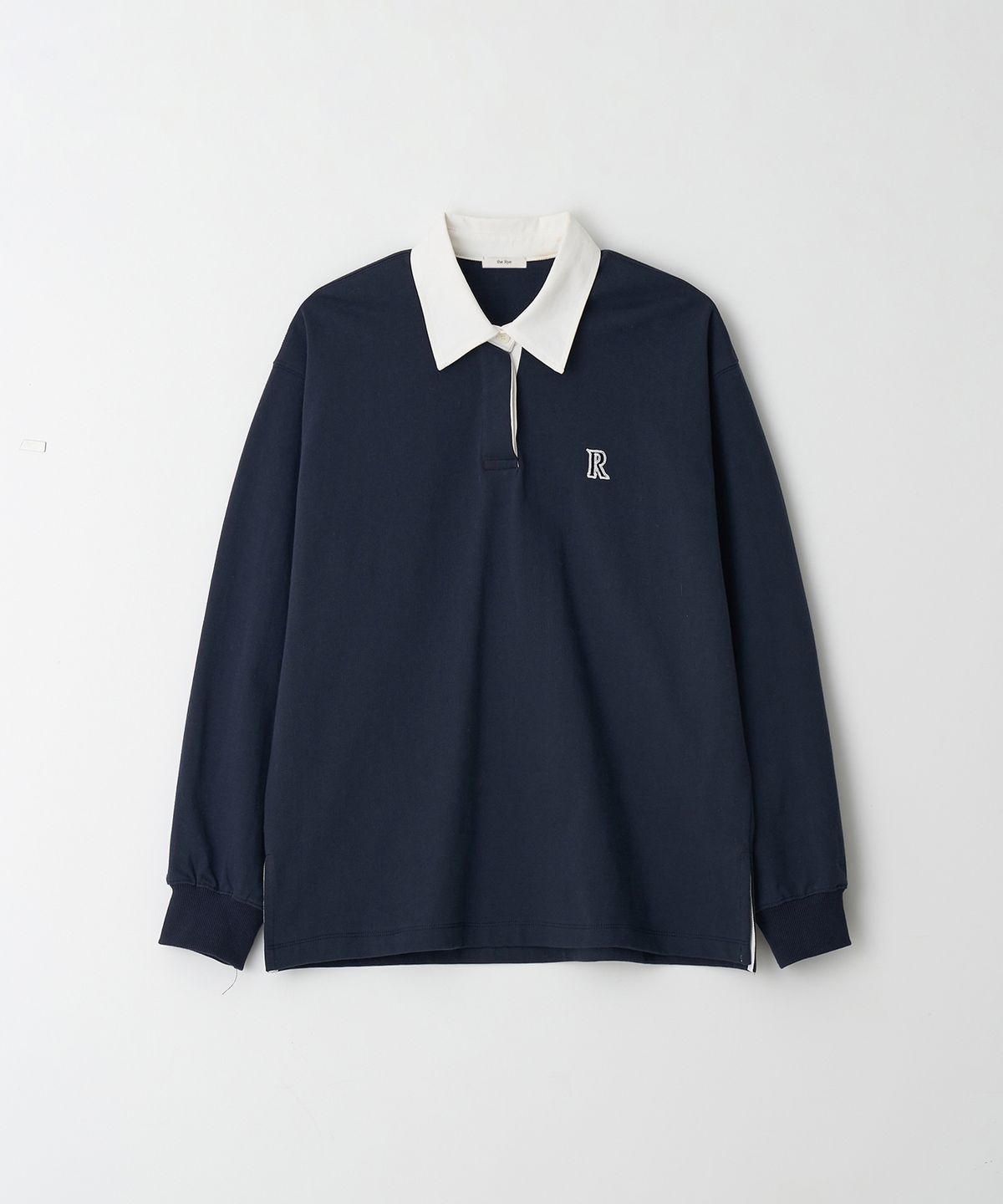 더라이(THERYE) Classic Logo Collar Sweatshirt(Navy)