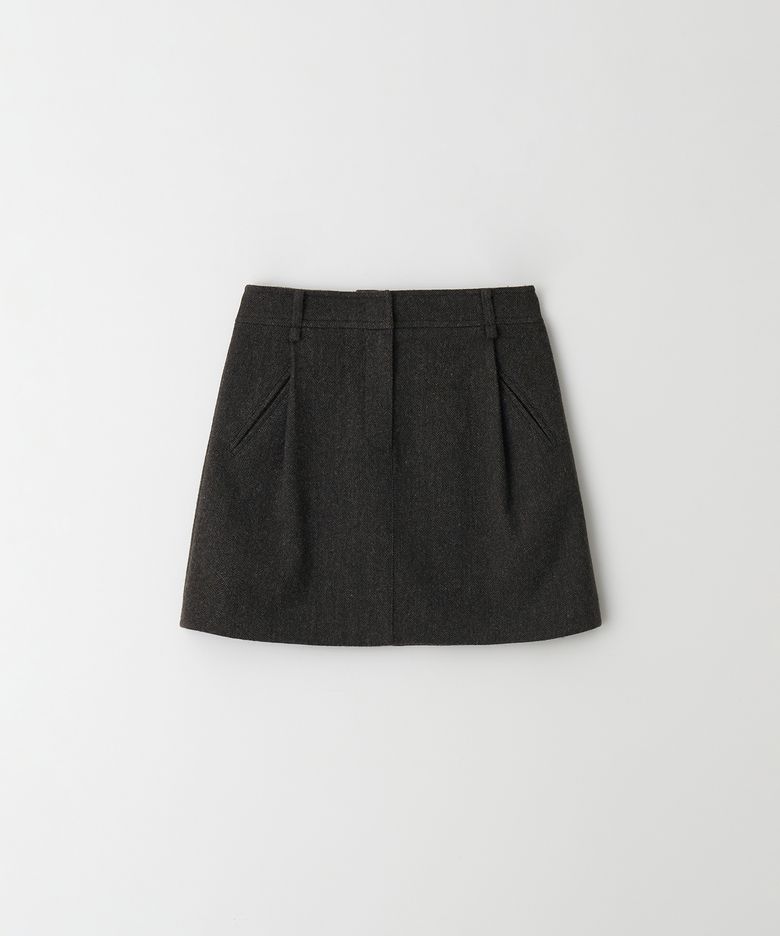 Volume Mini Skirt(Charcoal)