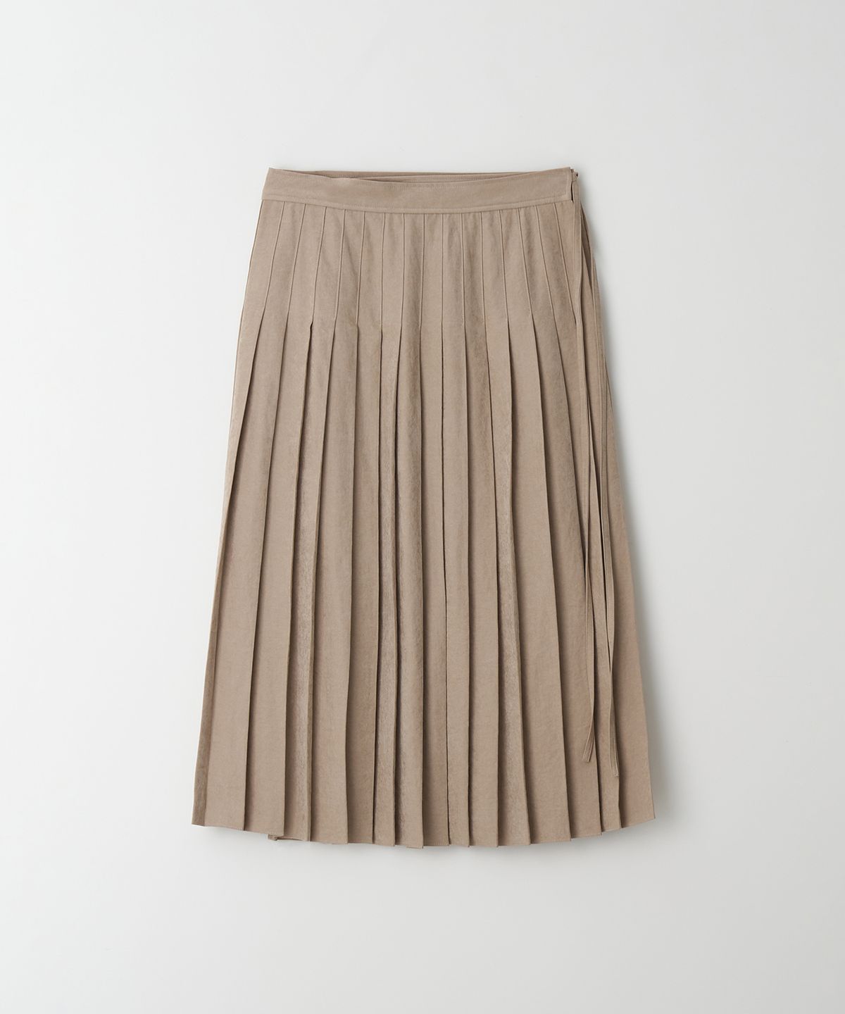 더라이(THERYE) Wrap Pleated Skirt(Beige)