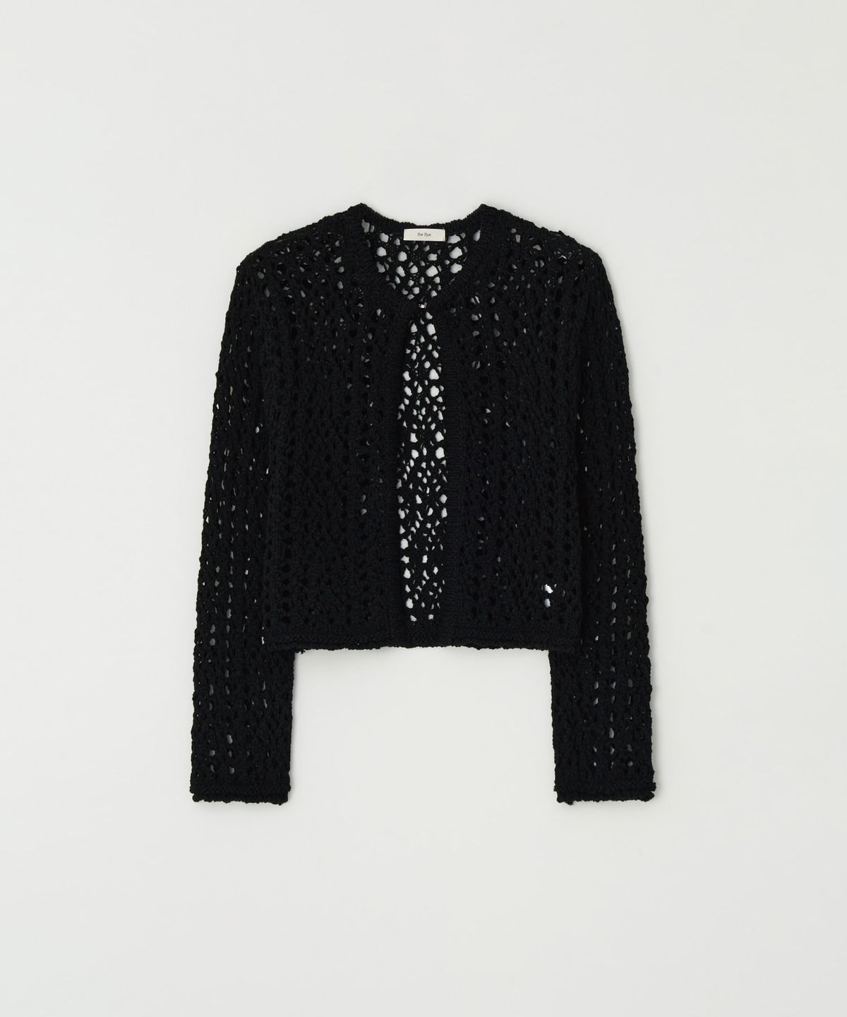 더라이(THERYE) Net Knit Cardigan(Black)
