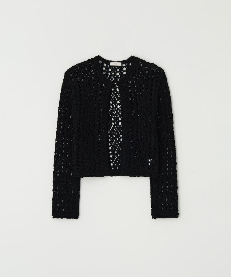 Net Knit Cardigan(Black)