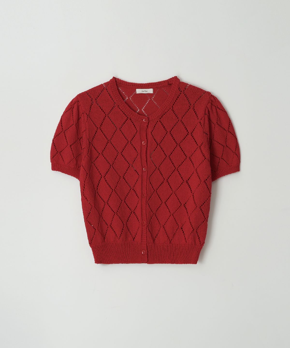 더라이(THERYE) Puff Punching Cardigan(Red)