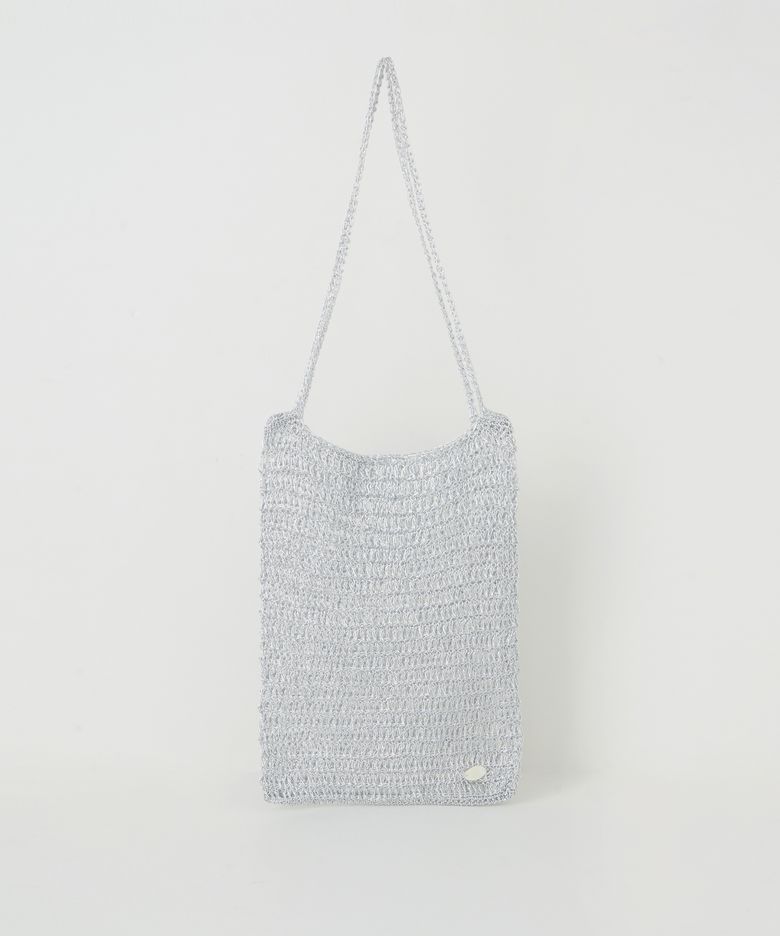 Hand knitted bag(Silver)