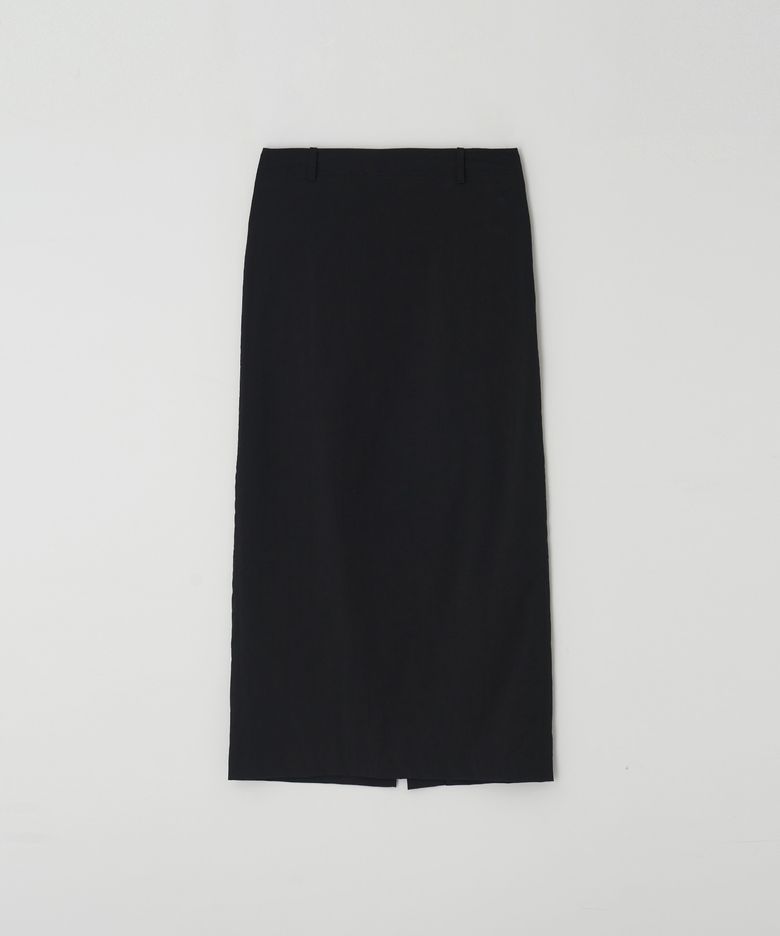 Back Slit Long Skirt(Black)