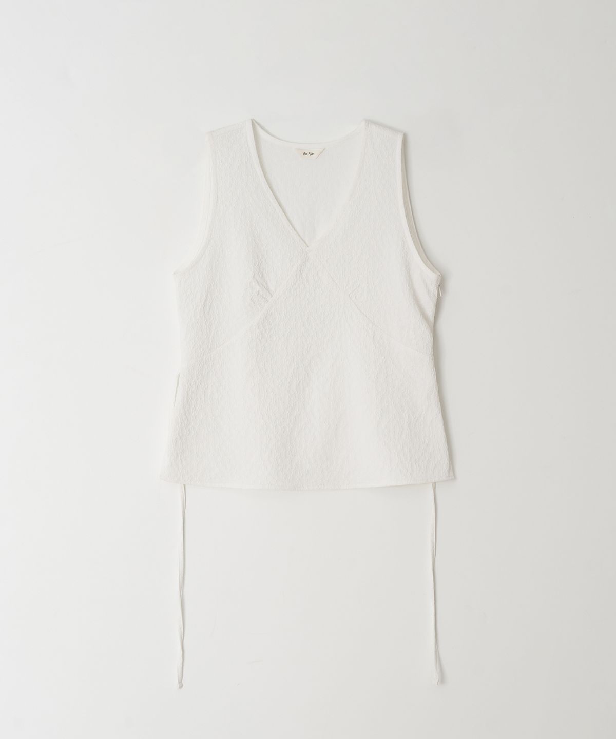 더라이(THERYE) V-neck Sleeveless blouse(White)