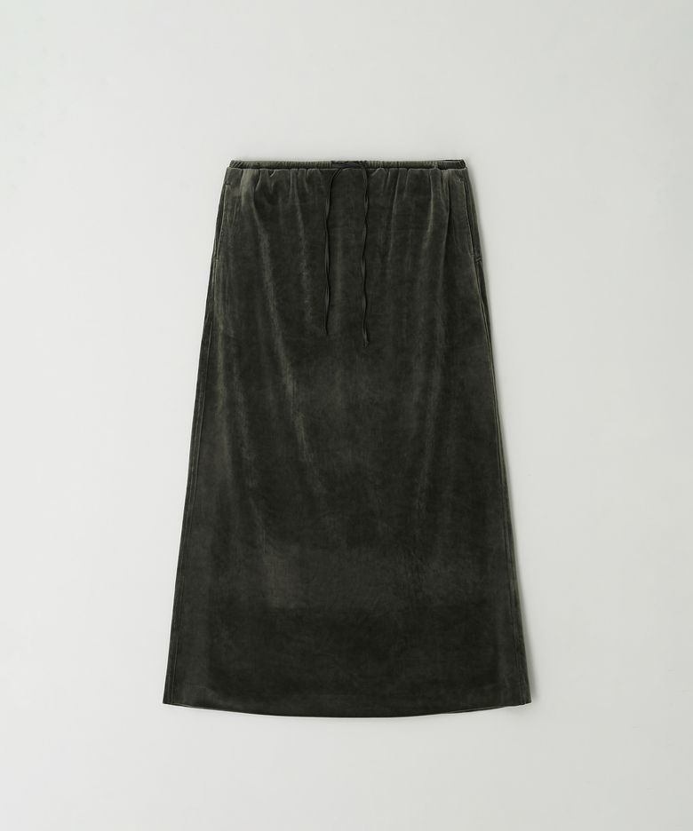 Velour Long Skirt(Green)