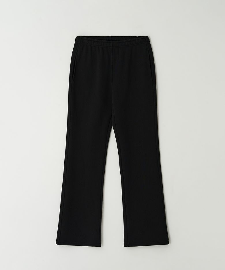 Semi Flared Sweat pants(Black)