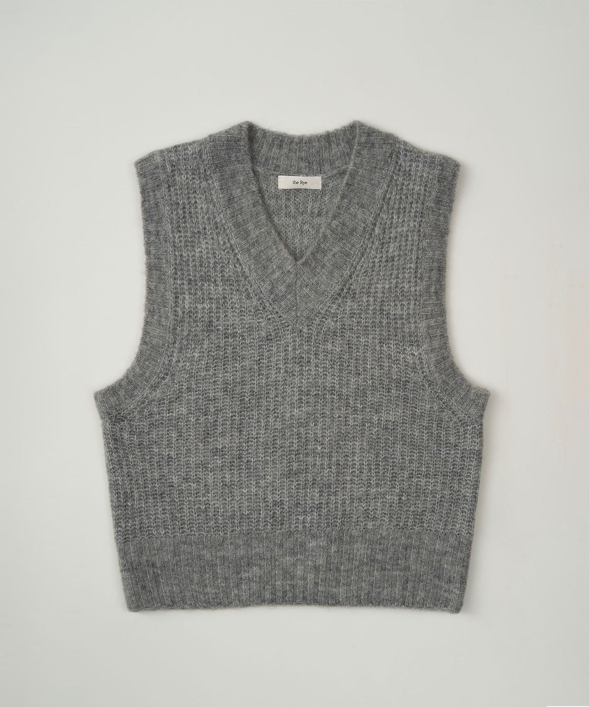 더라이(THERYE) V Neck Knit Vest(Melange)