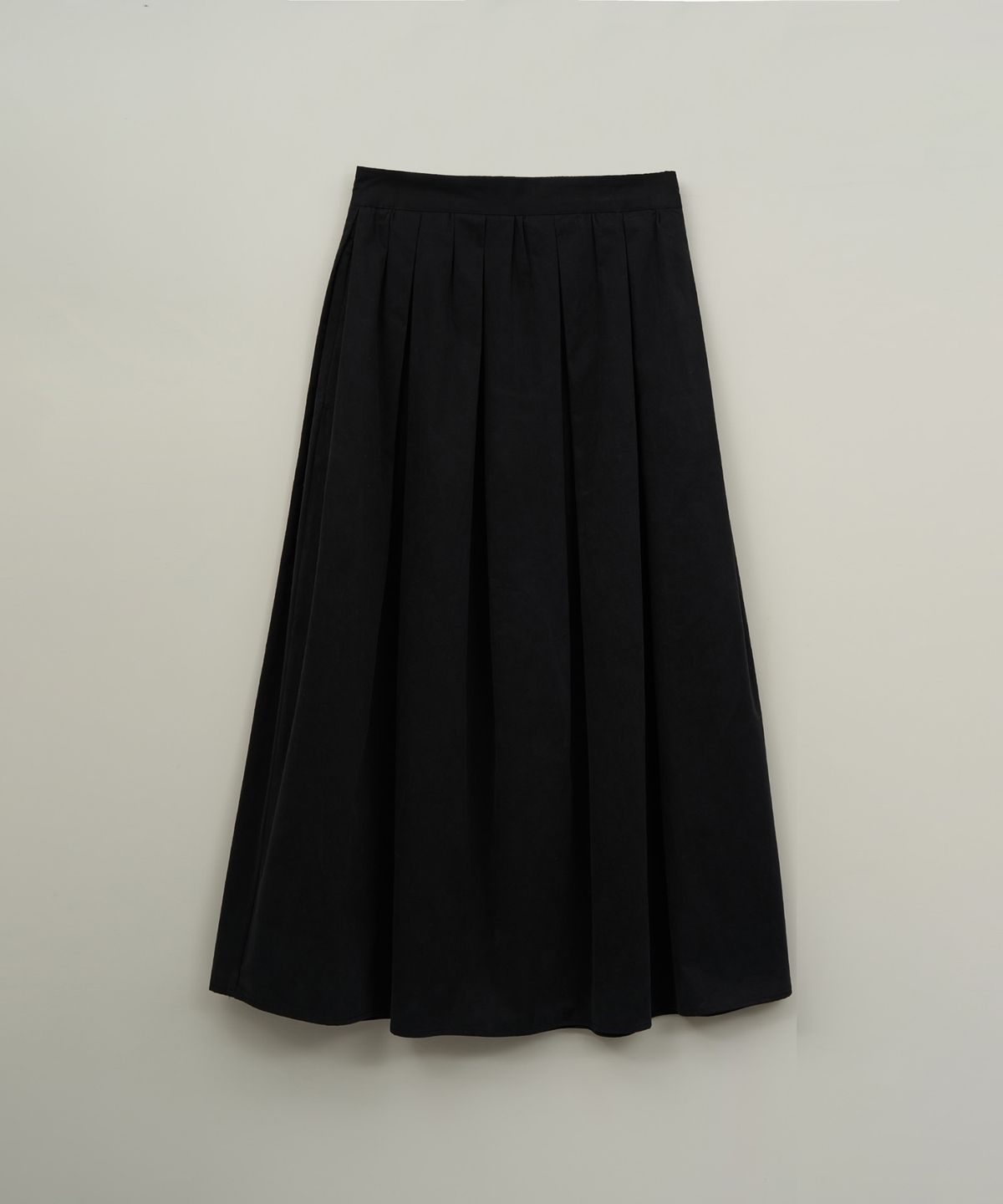 더라이(THERYE) Cotton Pleat Skirt(Black)