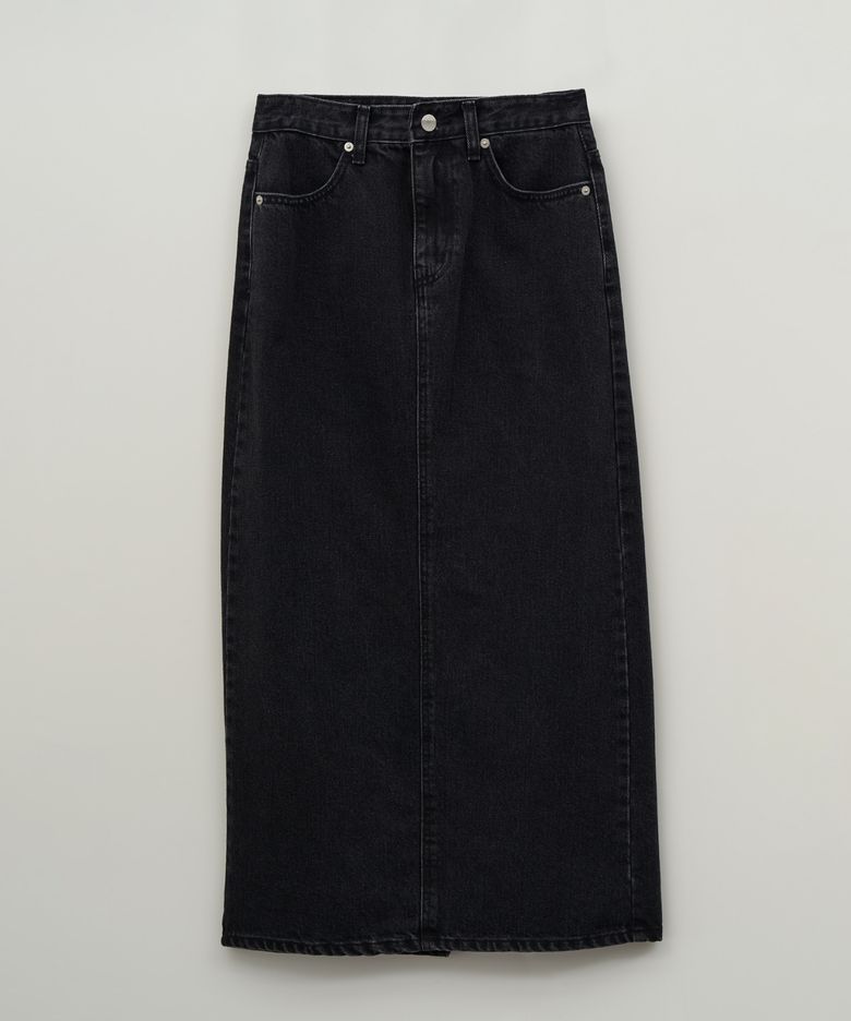 Slit Denim Skirt