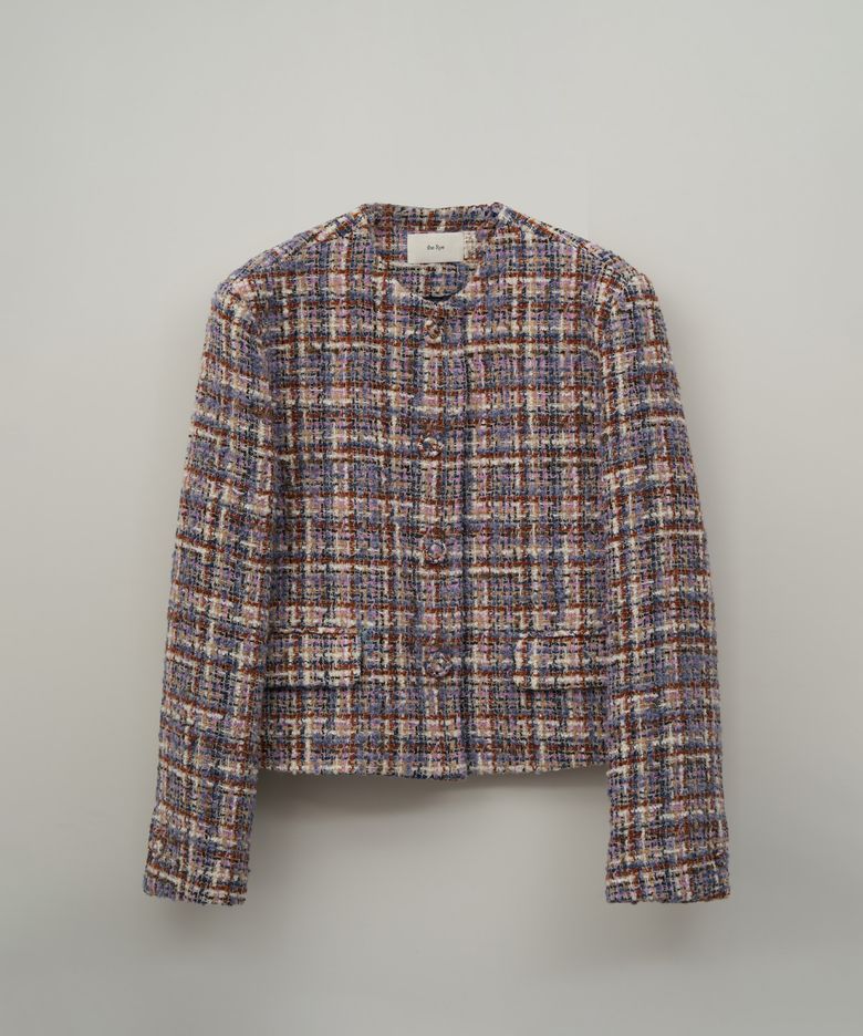 Tweed Round Jacket(Italy Fabric)