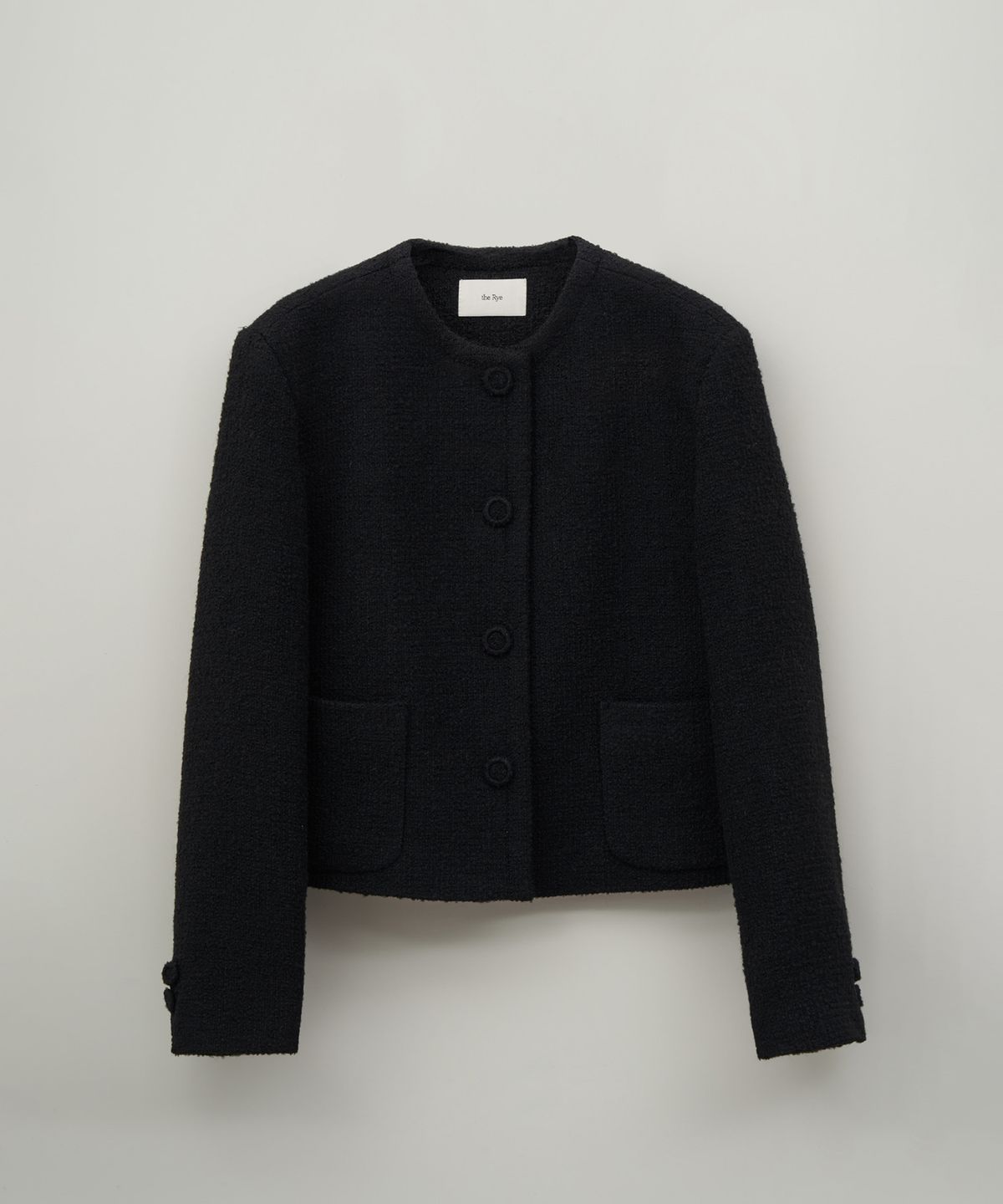 더라이(THERYE) Tweed Round Jacket(Black)