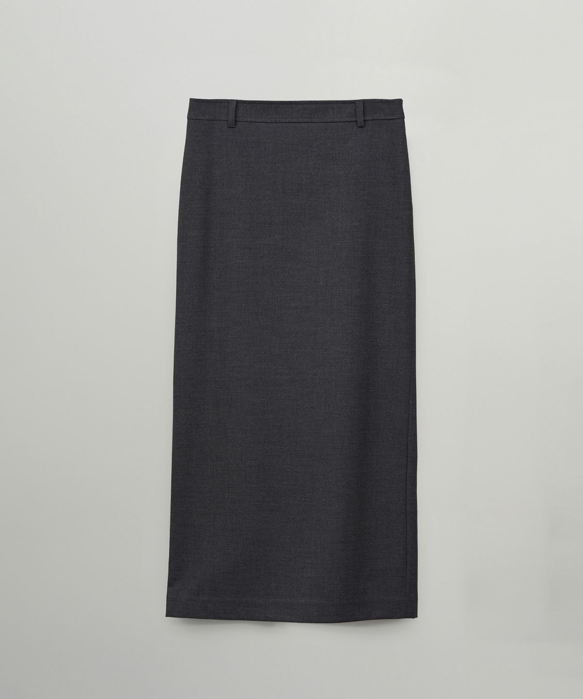더라이(THERYE) Wool Long Slit Skirt(Charcoal)