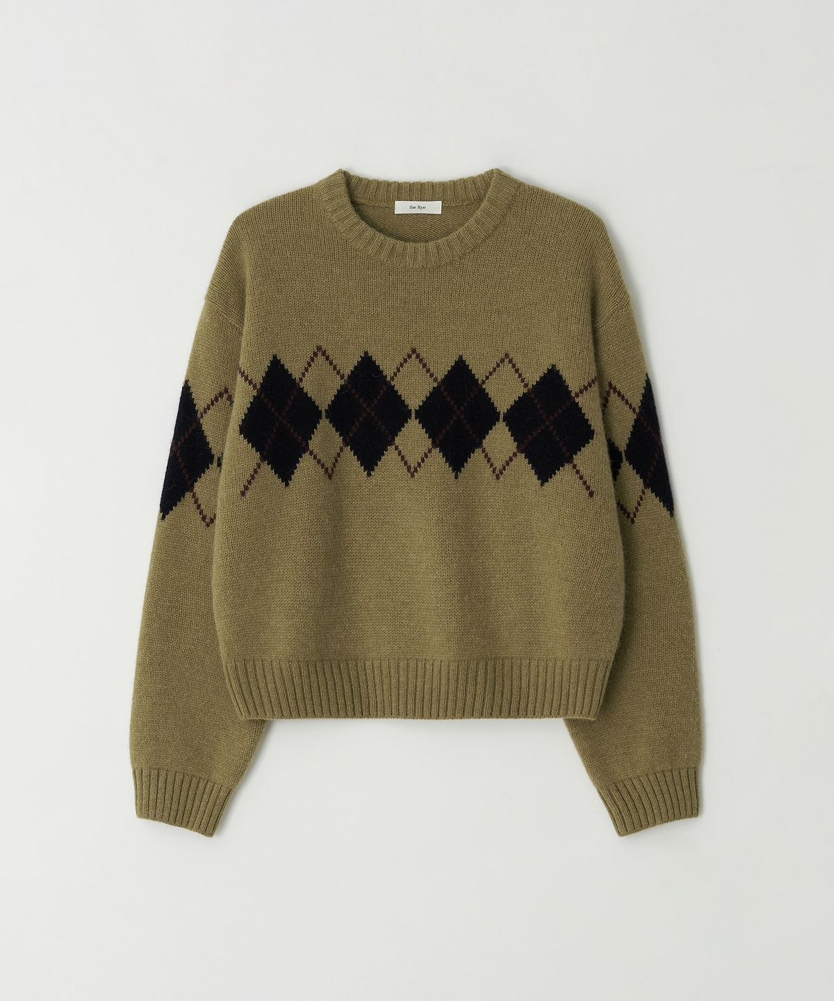 더라이(THERYE) Alpaca Argyle Knit(Mustard)