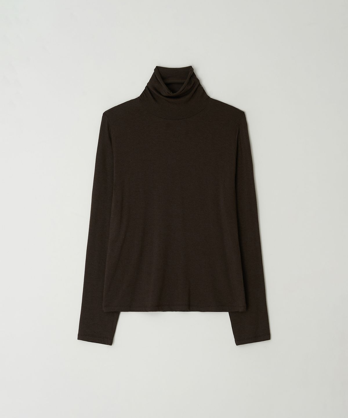 더라이(THERYE) Sheer Turtleneck Top(Brown)