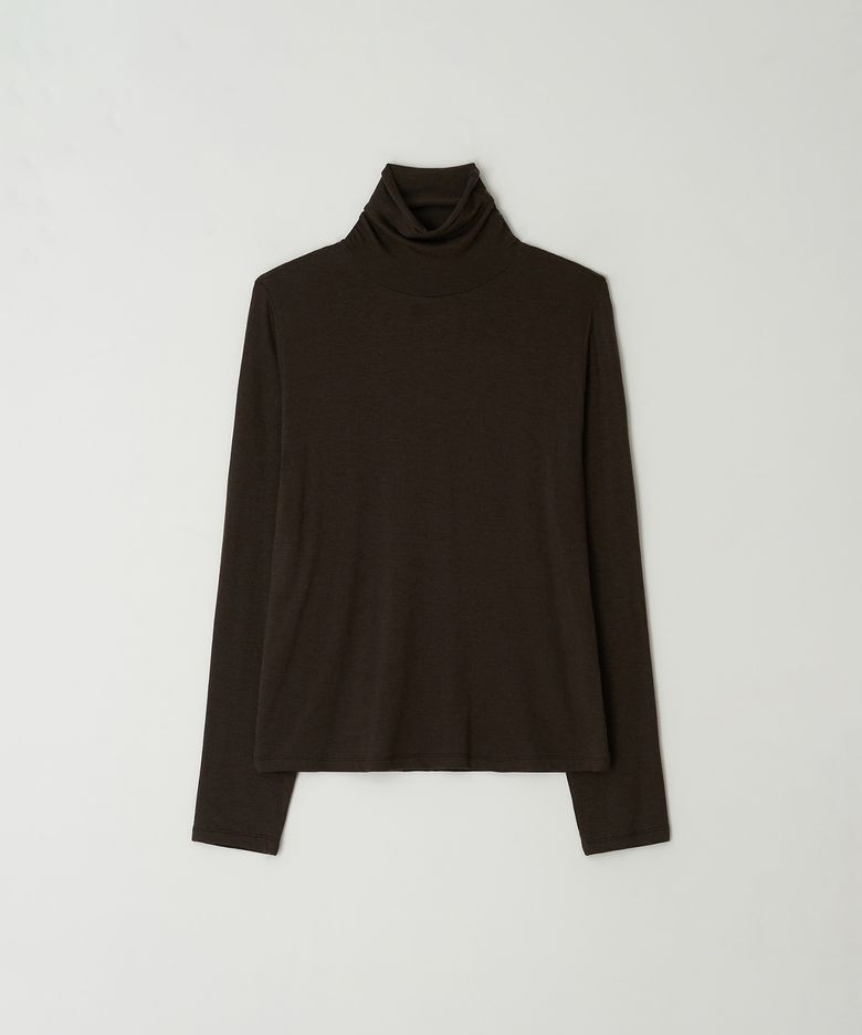Sheer Turtleneck Top(Brown)