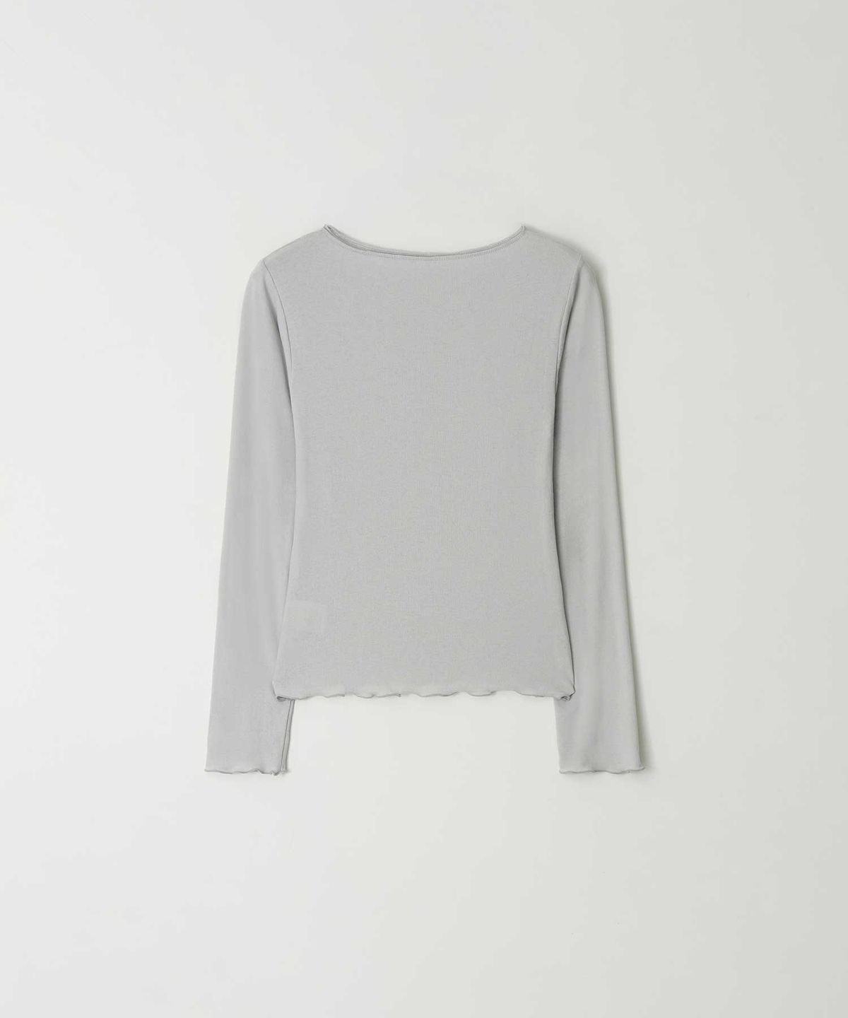 더라이(THERYE) Boat-neck Long Sleeve T-shirt(Grey)