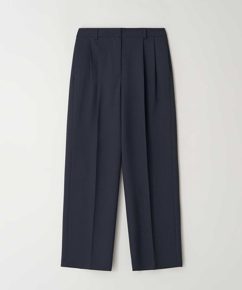 Classic Two-Tuck Slacks(Navy)