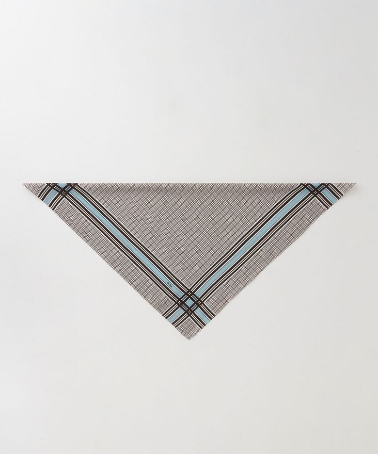 Silk Check Scarf(Brown)