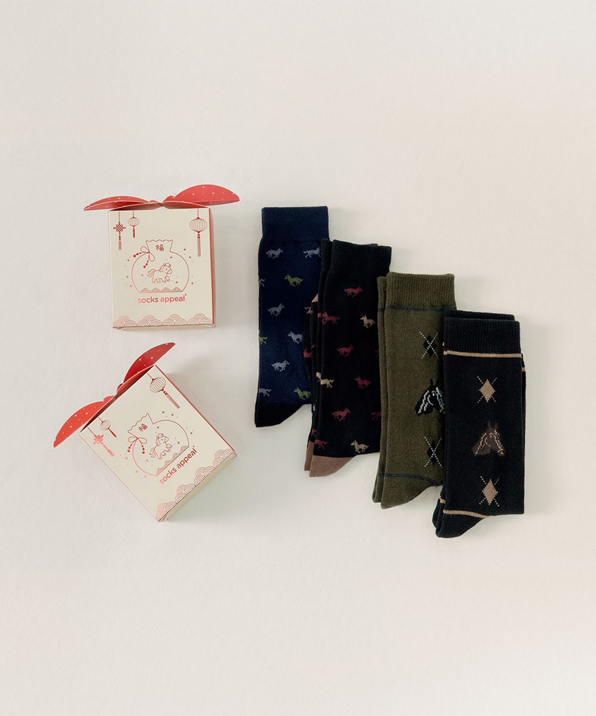 삭스어필(SOCKS APPEAL) NEW YEAR MEN 2PACK SET