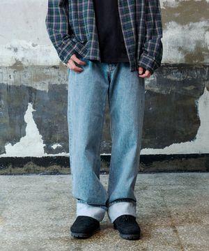 DEN1763 Selvedge Wide Fit (90s Retro Blue)