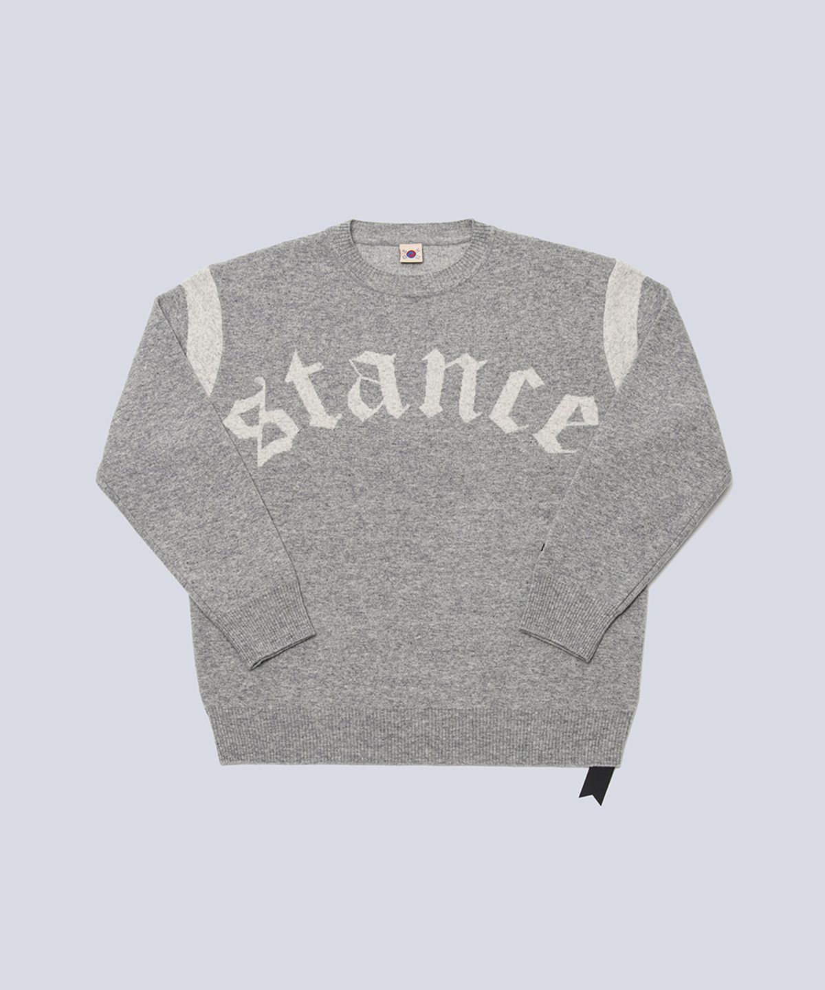 스텐스 서울(STANCE SEOUL) GOTHIC STANCE LOGO KNIT (MELANGE GREY)