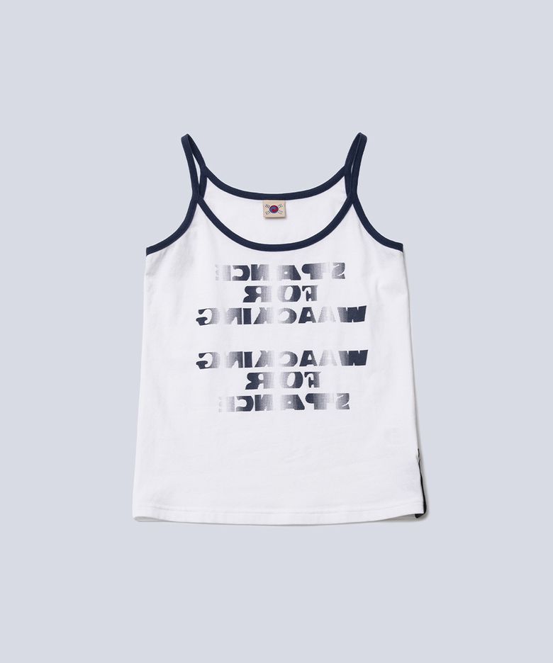 WAACKXXXY SELFIE SLEEVELESS TOP (OFF WHITE)