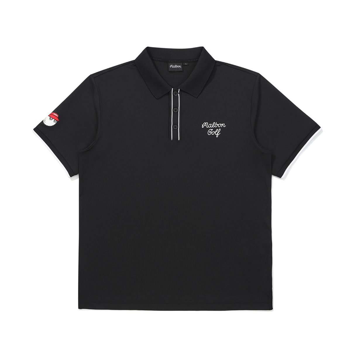 말본 골프(MALBON GOLF) 기능성 반팔 폴로 티셔츠 BLACK (MAN)