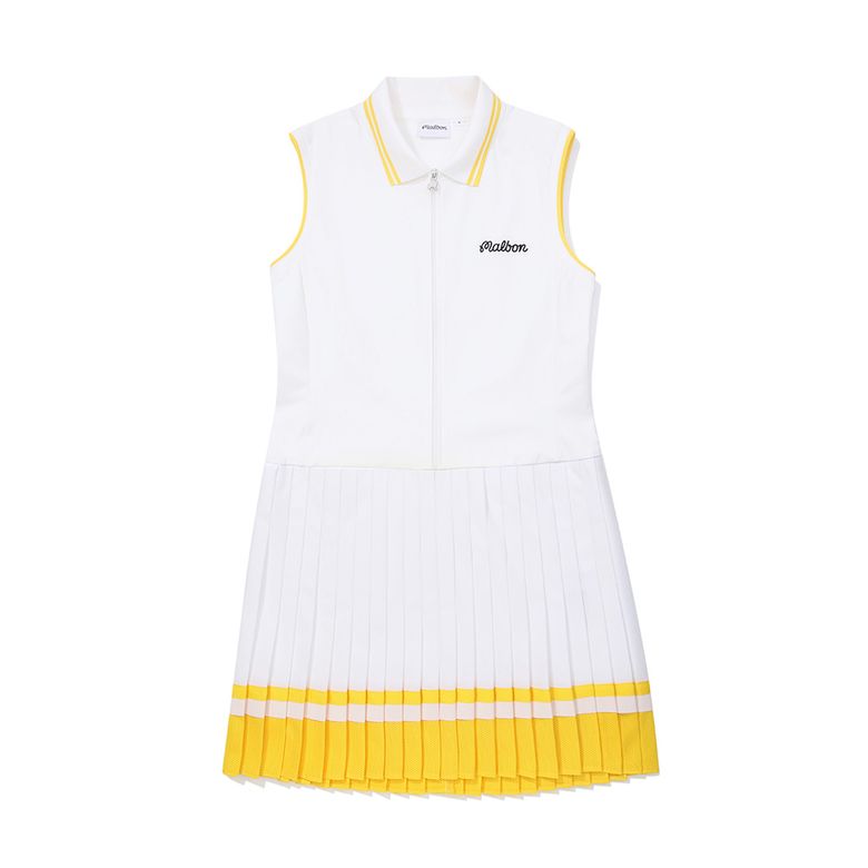 슬리브리스 잔플리츠 원피스 OFF WHITE (WOMAN)
