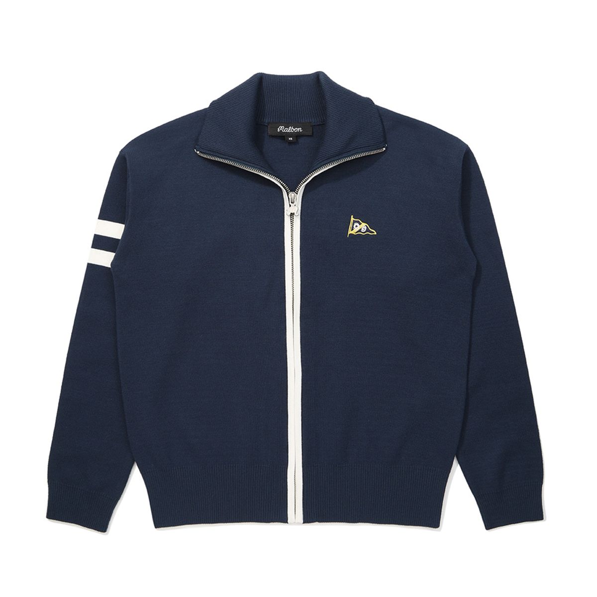 말본 골프(MALBON GOLF) 니트 집업 가디건 NAVY (WOMAN)