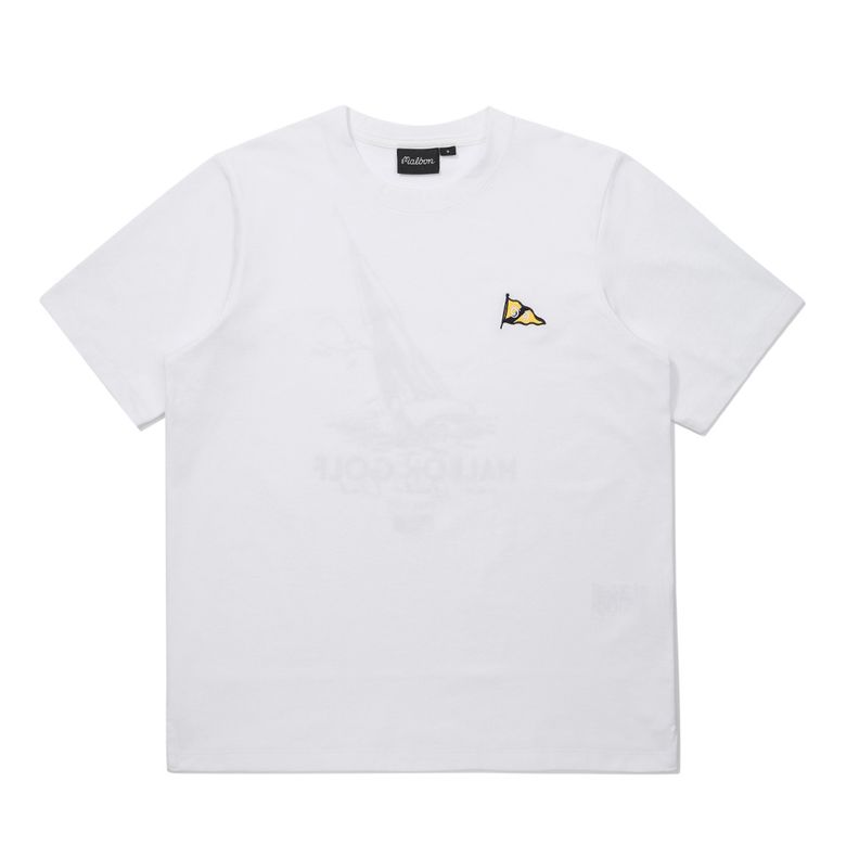 YACHT CLUB 유니 라운드 티셔츠 WHITE
