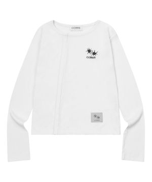 카나 언발란스 버튼 긴팔 티 (3컬러)