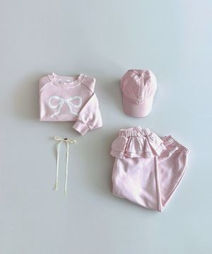 러블링 맨투맨(핑크)+플리 조거팬츠(핑크) SET