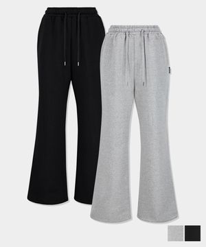 [2PACK] 우먼 부츠컷 스웨트 팬츠 (2컬러) [논기모or기모]