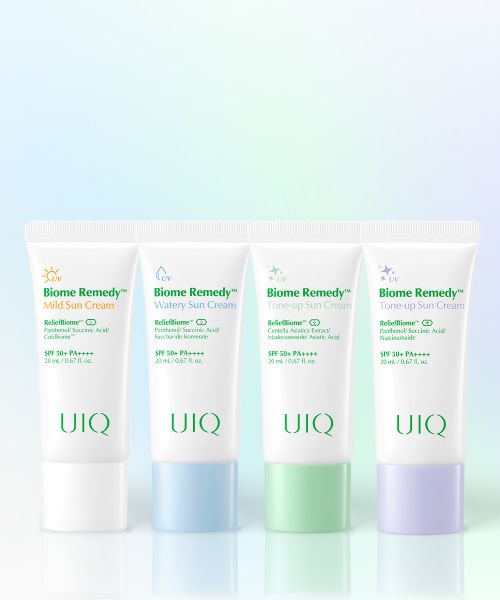 uiq [4 Types Mini] Biome Remedy Sunscreen 4 Types Mini (Moisturizing/Mild/Tone-up Purple/Tone-up Green)