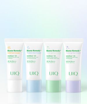 [4종미니] 바이옴 레미디 선크림 4종 미니 (수분/마일드/톤업보라/톤업그린)