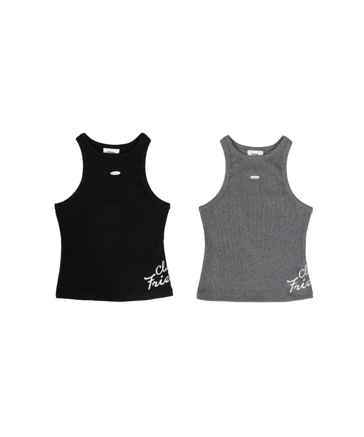 클래씨클럽(CLASSY CLUB) 피티 슬리브리스 탑 (2 color)
