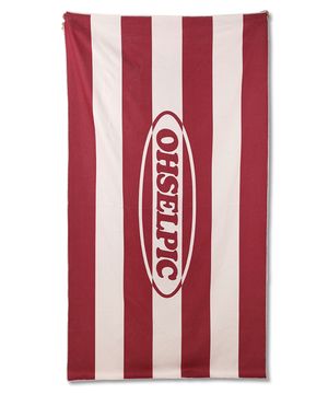 레트로 스트라이프 비치타올_번 레드