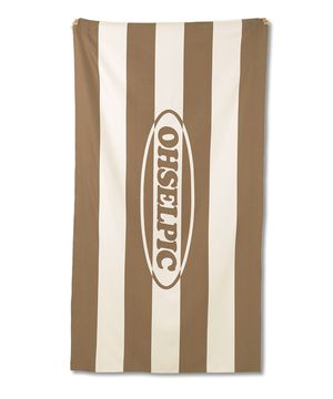 레트로 스트라이프 비치타올_쿠키 브라운