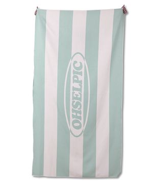 레트로 스트라이프 비치타올_노르딕 민트
