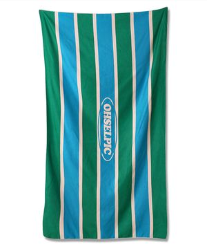 시그니처 스트라이프 비치타올_썸머 그리너리