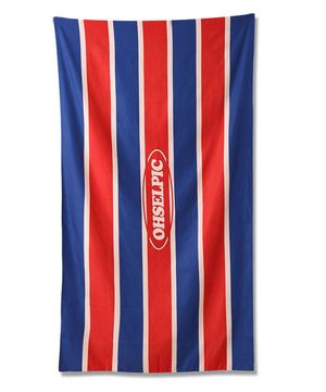 시그니처 스트라이프 비치타올_셀린 블루레드