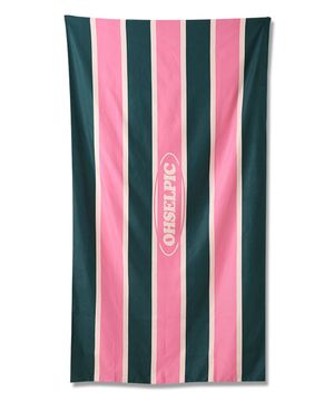 시그니처 스트라이프 비치타올_조엘 그린핑크