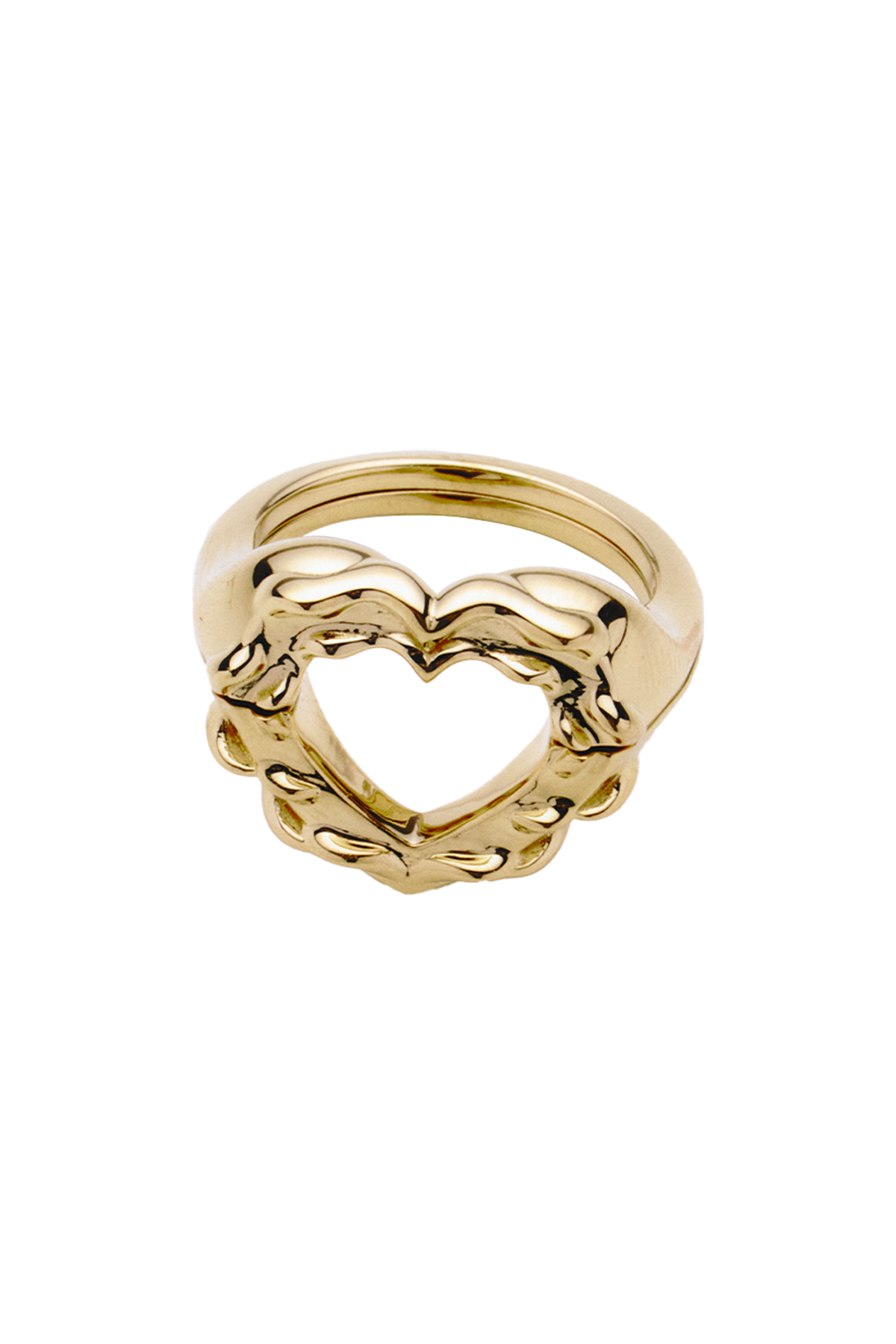휴스타드(HUSTAD) HEART GOLD RING_ 14k 골드 하트 링