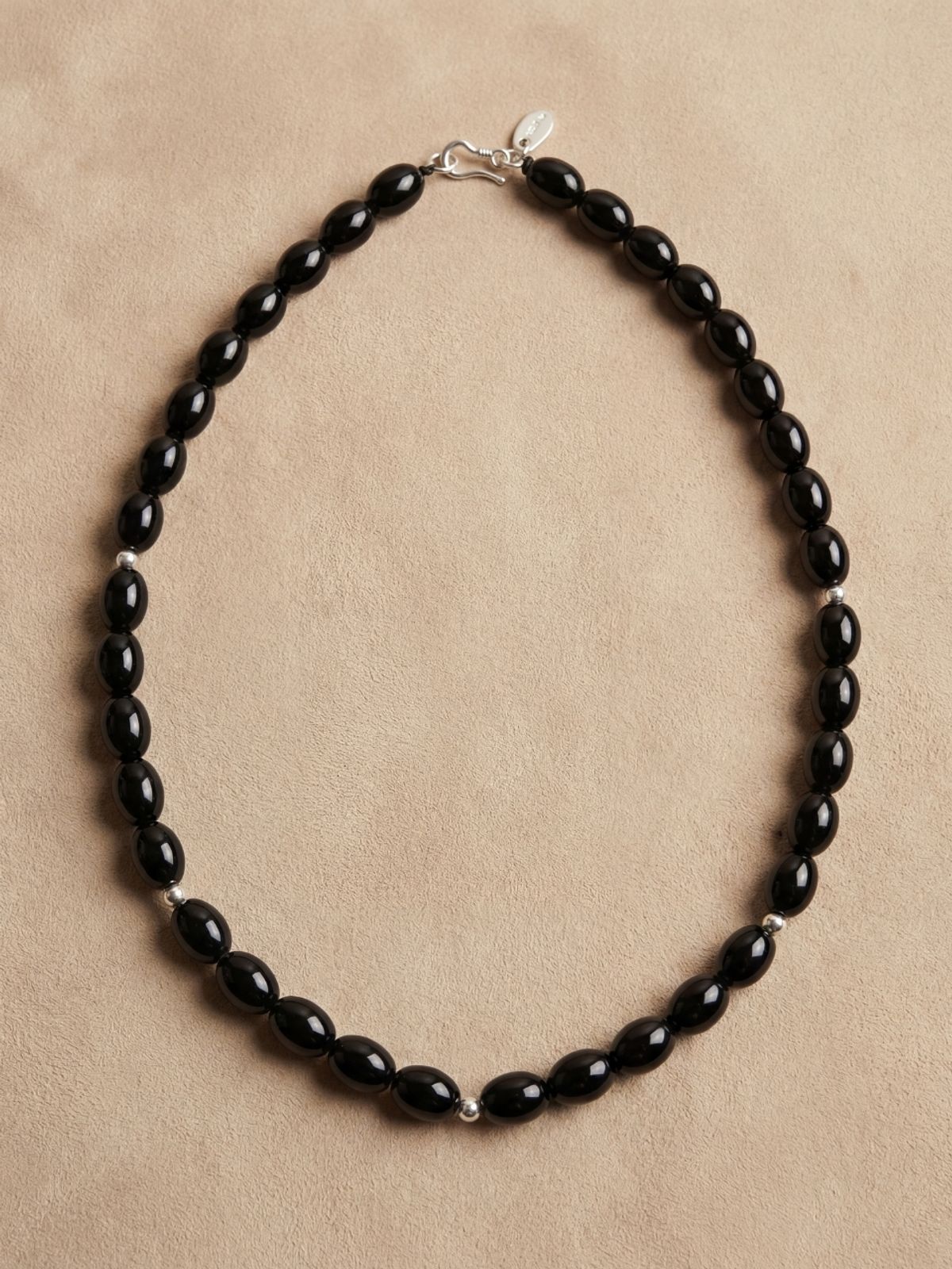 리엔느와르(leeENoir) Black Onyx Ball Necklace