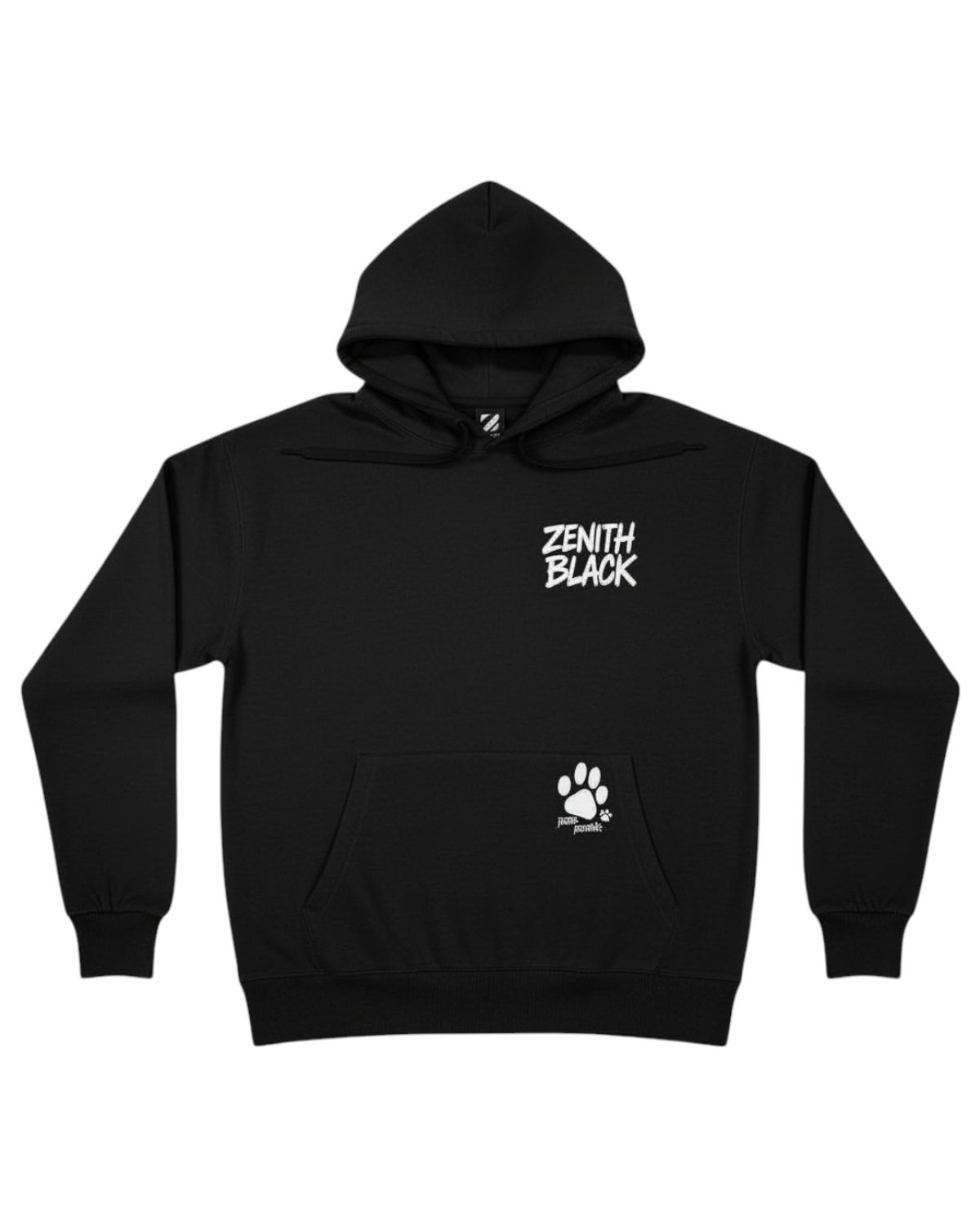 지블랙(ZBLACK) 스텐다드 제니스 블랙 기본로고 오버핏 후드 BLACK